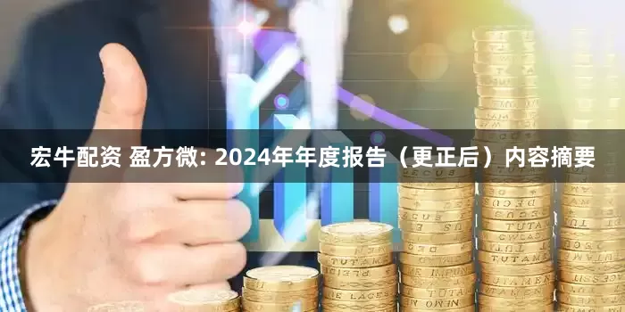 宏牛配资 盈方微: 2024年年度报告（更正后）内容摘要