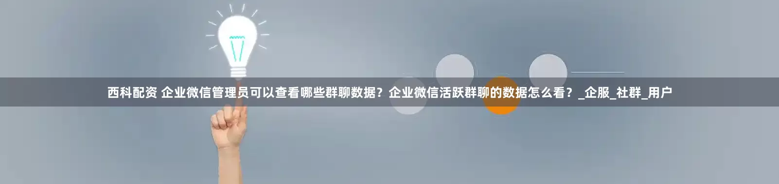西科配资 企业微信管理员可以查看哪些群聊数据？企业微信活跃群聊的数据怎么看？_企服_社群_用户